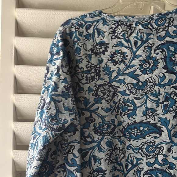 Urban Outfitters Koto Paisley Floral Print Long Sleeve Round Neck Sz LRG - Picture 11 of 12